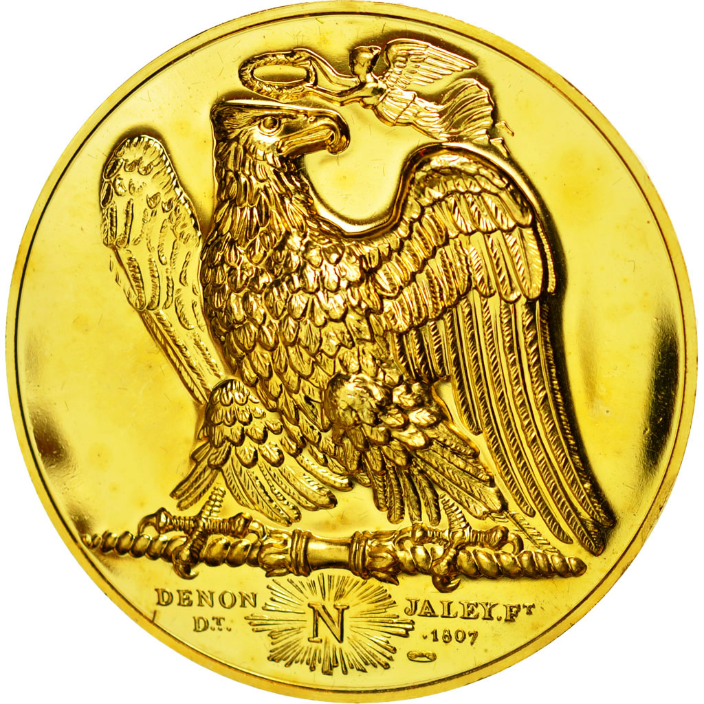 France, Medal, Napoléon Ier, Le Sénat et le Peuple, Denon, Restrike, MS(64)