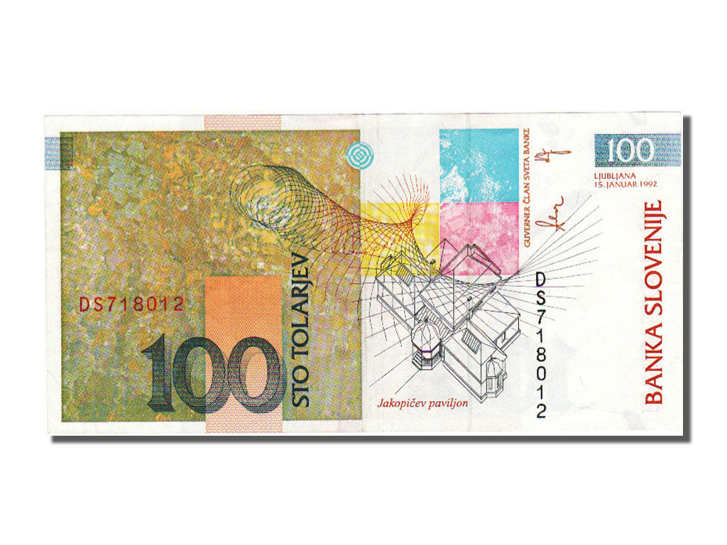 Billete, 100 Tolarjev, 1992, Eslovenia, UNC