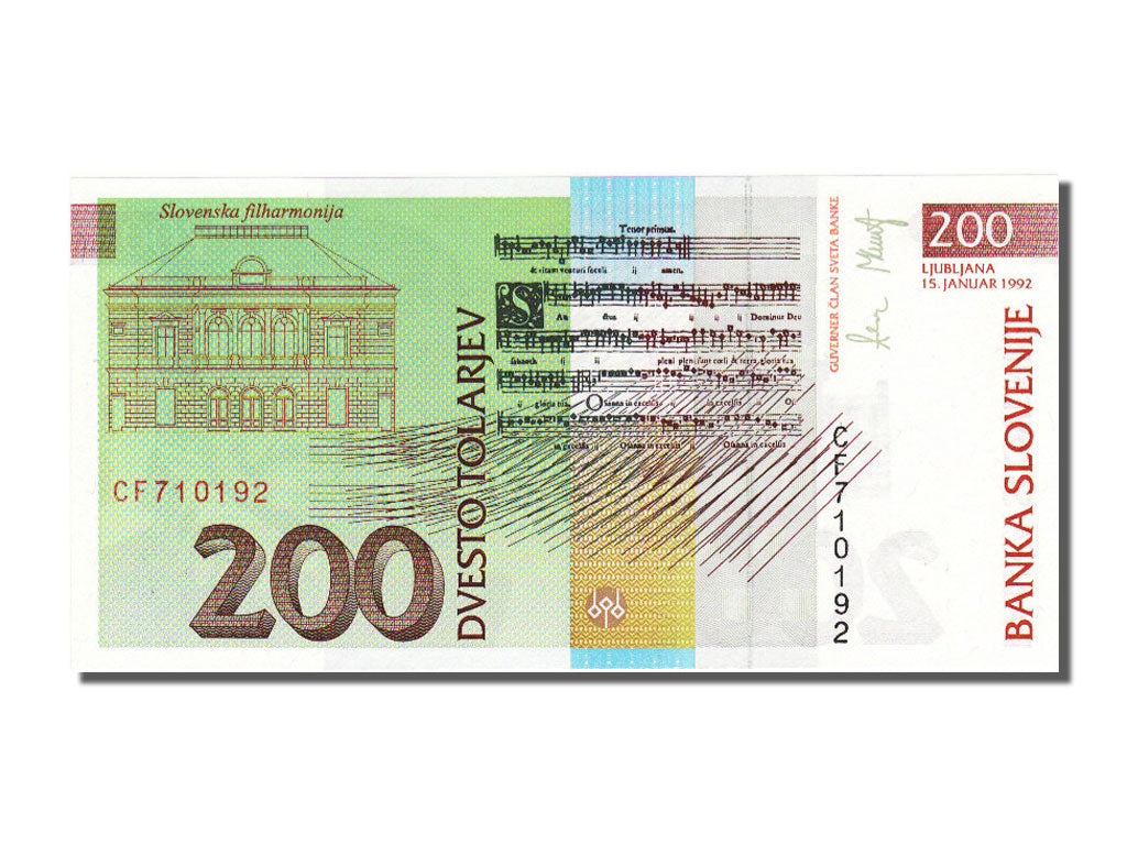 Billete, 200 Tolarjev, 1992, Eslovenia, UNC