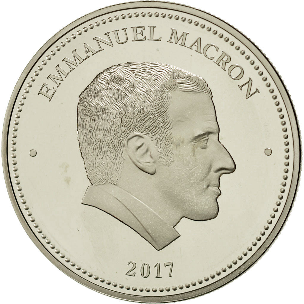 France, Medal, Les Présidents de la République, E.Macron, MS(65-70)
