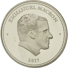 France, Medal, Les Présidents de la République, E.Macron, MS(65-70)