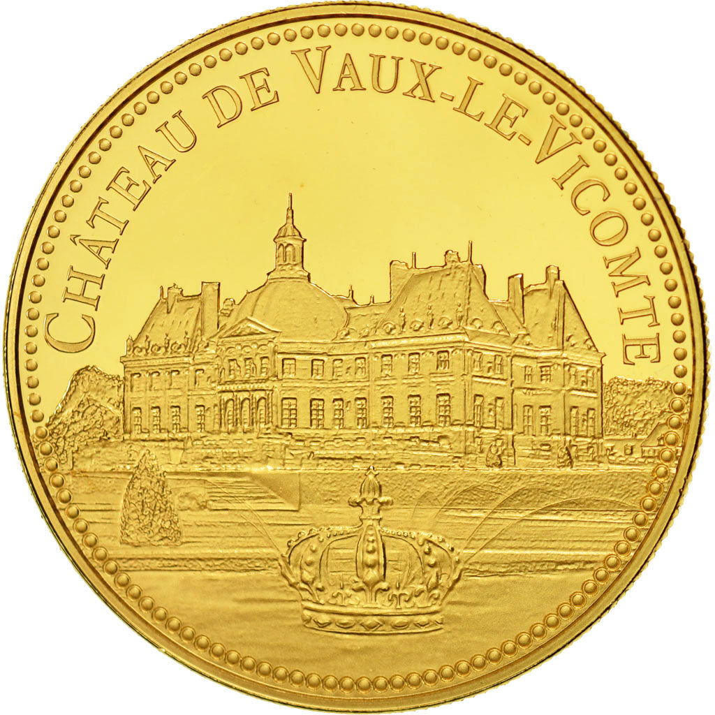 Francia, medaglia, Château de Vaux-le-Vicomte, FDC, Doratura in rame-nichel