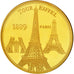 Francia, medaglia, Paris - La Tour Eiffel, FDC, Doratura in rame-nichel