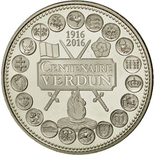 Francia, medaglia, L'Europe des XXVII, Centenaire de Verdun, FDC, Rame-nichel