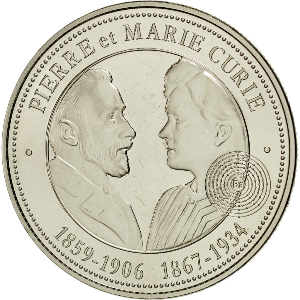 France, Médaille, Pierre et Marie Curie, Collection Panthéon, FDC