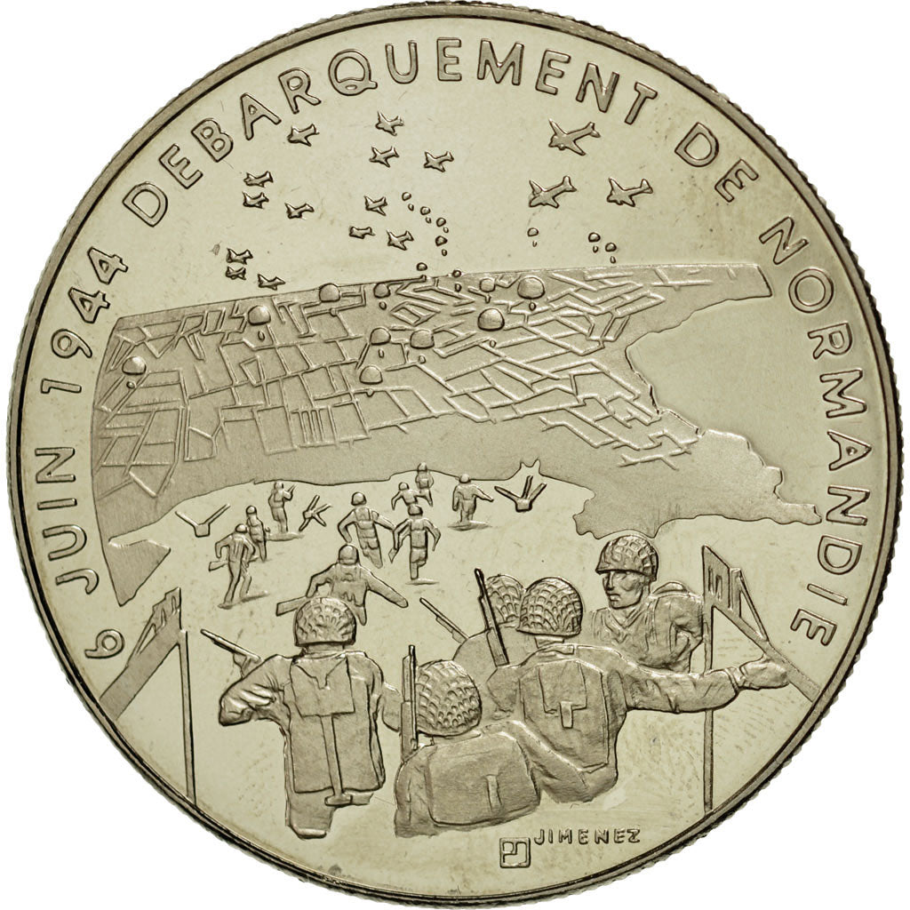 Francia, medaglia, 1939-1945, Débarquement de Normandie, FDC, Rame-nichel