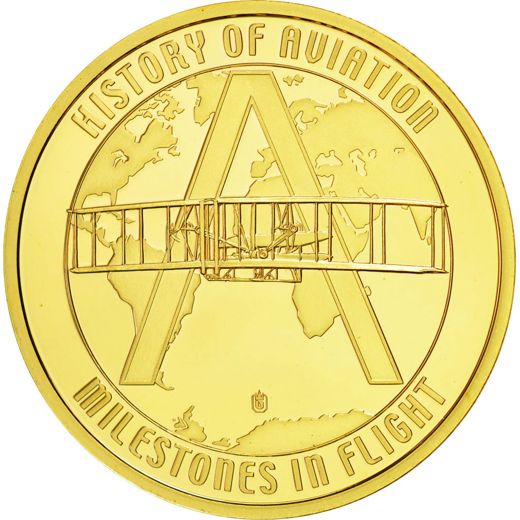 France, Medal, Concorde, La Légende, MS(65-70), Copper-Nickel Gilt