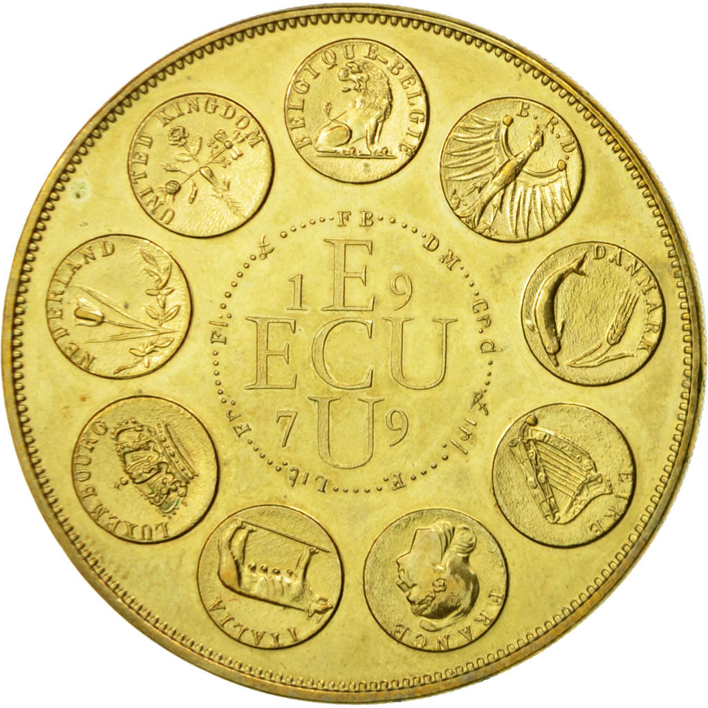 France, Medal, Ecu Europa, 1979, Rodier, MS(64), Bronze