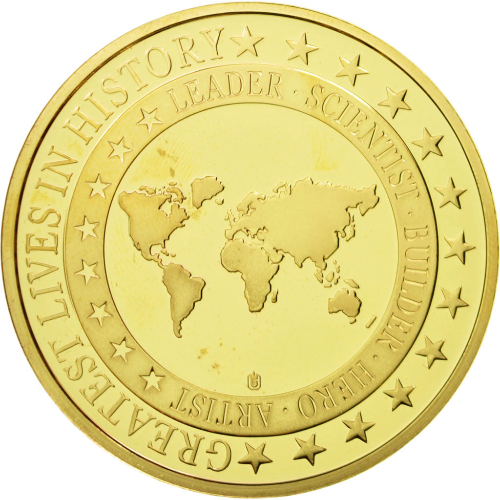 France, Médaille, Nelson Mandela, FDC, Copper-Nickel Gilt