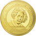France, Medal, Albert Einstein, MS(65-70), Copper-Nickel Gilt