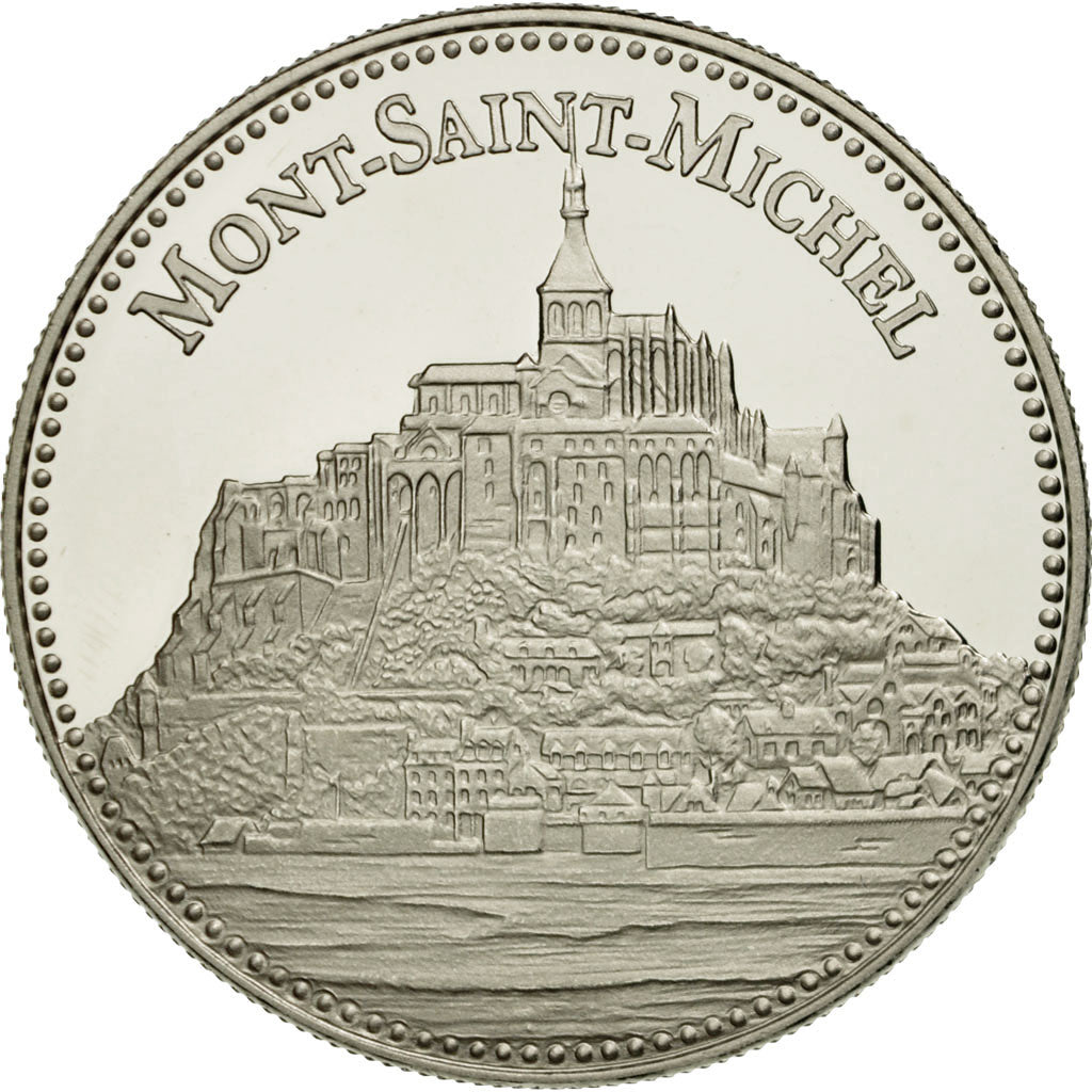 Frankreich, Medaille, Le Mont Saint-Michel, STGL, Copper-Nickel Gilt