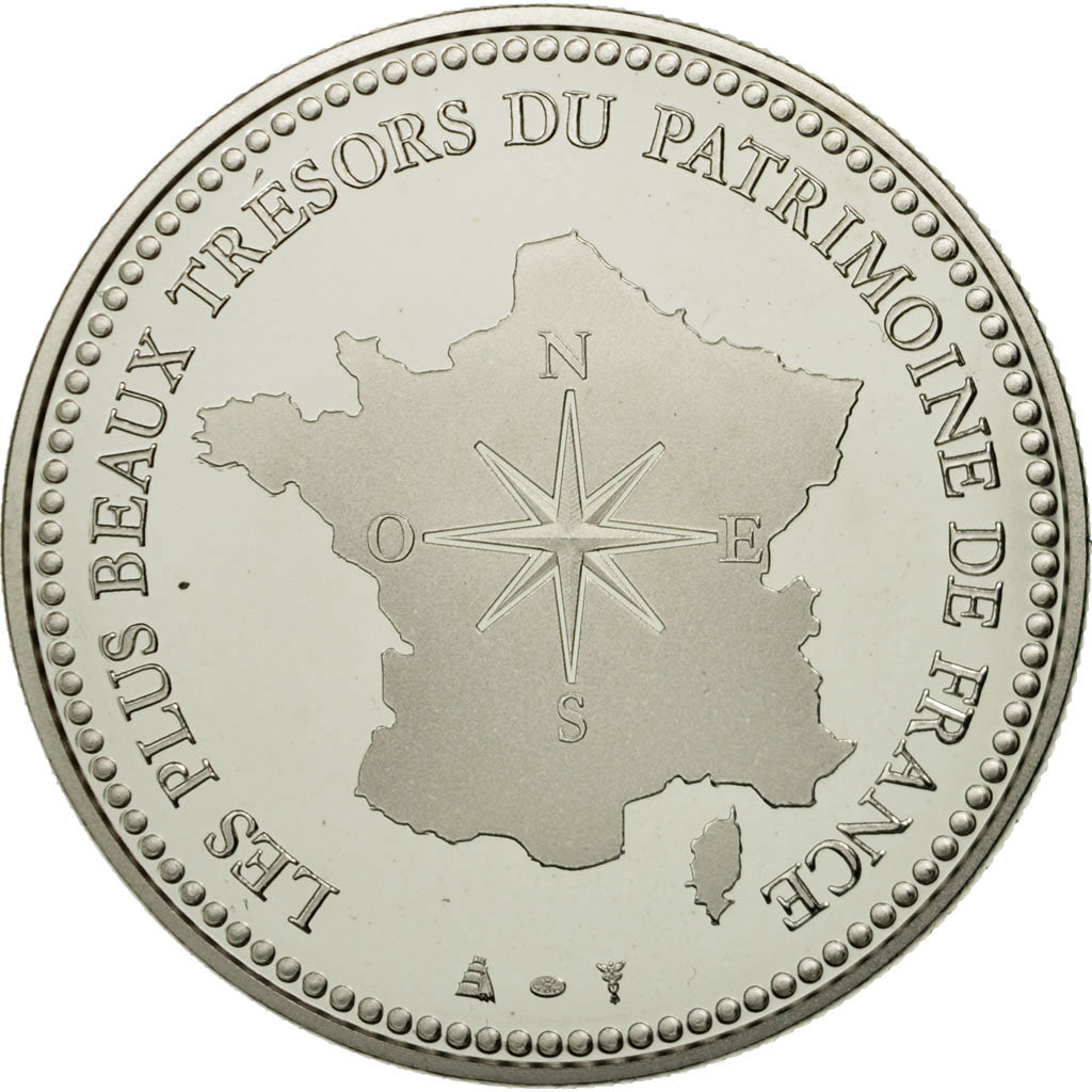 Frankreich, Medaille, Le Mont Saint-Michel, STGL, Copper-Nickel Gilt