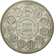 France, Médaille, Xème Anniversaire "Euro des 11", 2009, FDC, Copper-nickel