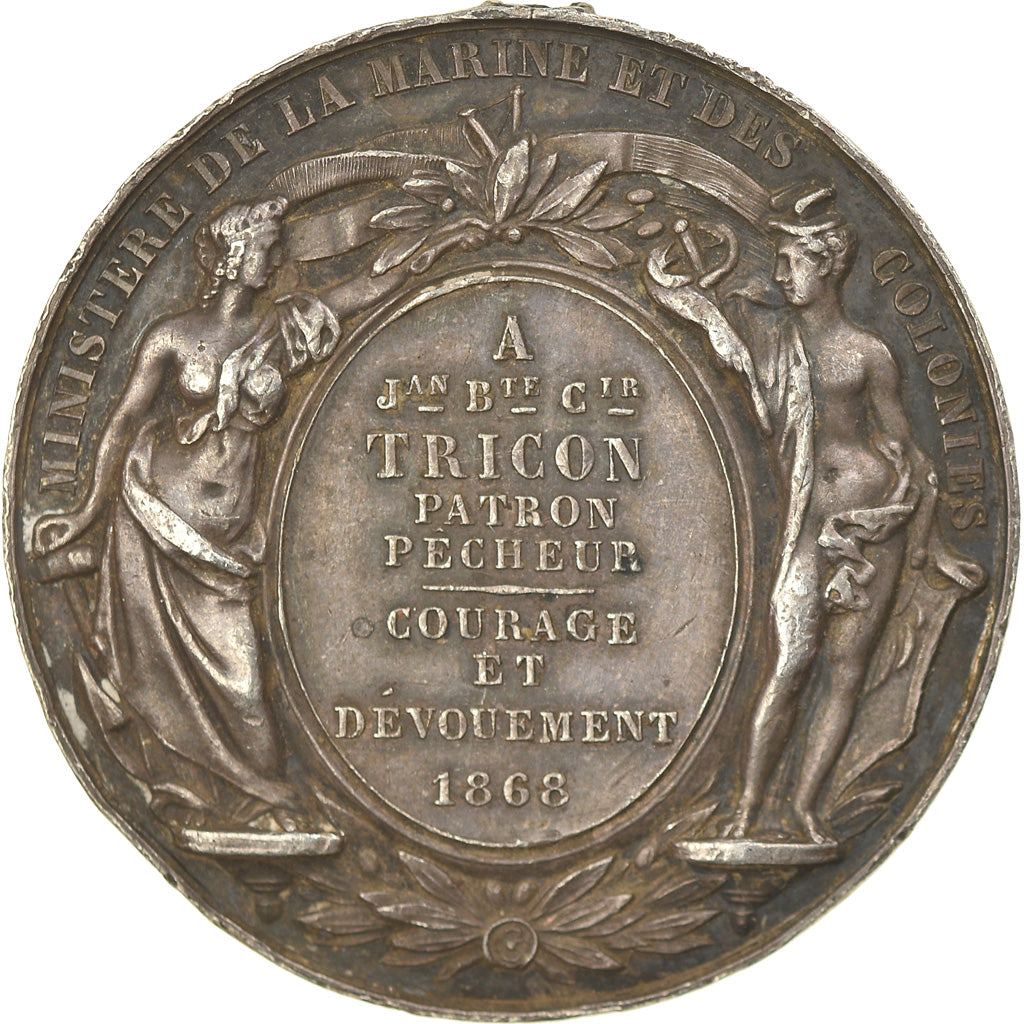 Frankrijk, Medaille, Napoléon III, Marine et Colonies, Actes de Dévouement