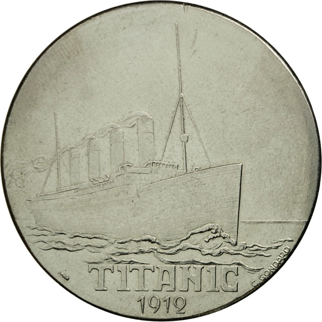 France, Medal, Les Grands Transatlantiques, Titanic, C. Gondard, MS(65-70)