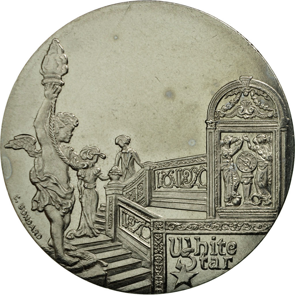 France, Medal, Les Grands Transatlantiques, Titanic, C. Gondard, MS(65-70)