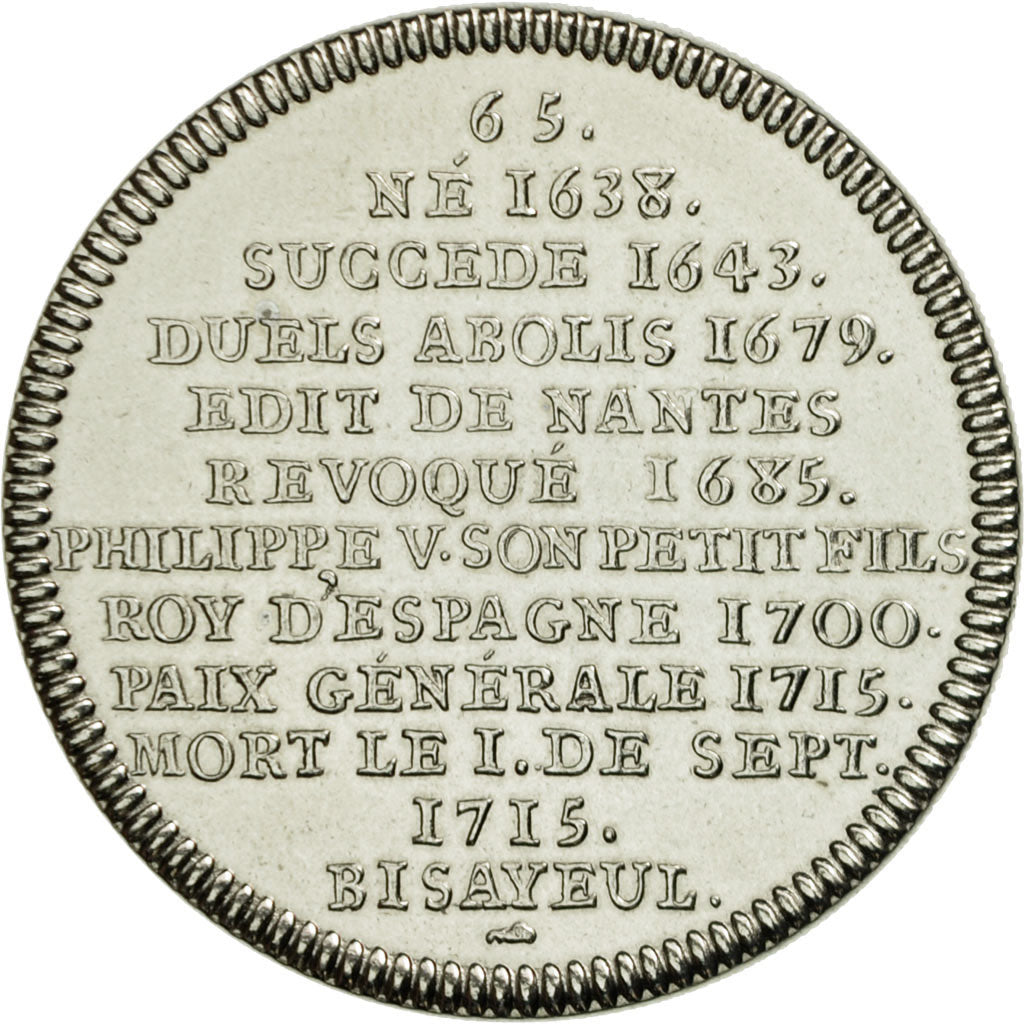 Francia, medaglia, Louis XIV, Roi de France et de Navarre, FDC, Rame-nichel