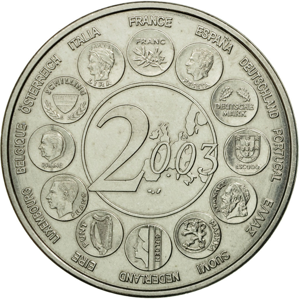 France, Médaille, L'Europe des XV, Essai, 2003, FDC, Copper-nickel