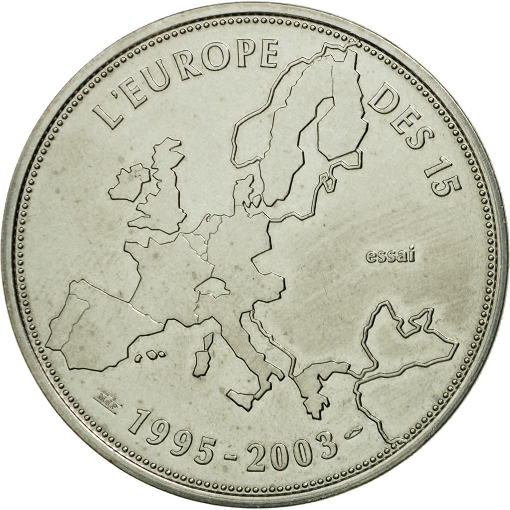 France, Médaille, L'Europe des XV, Essai, 2003, FDC, Copper-nickel