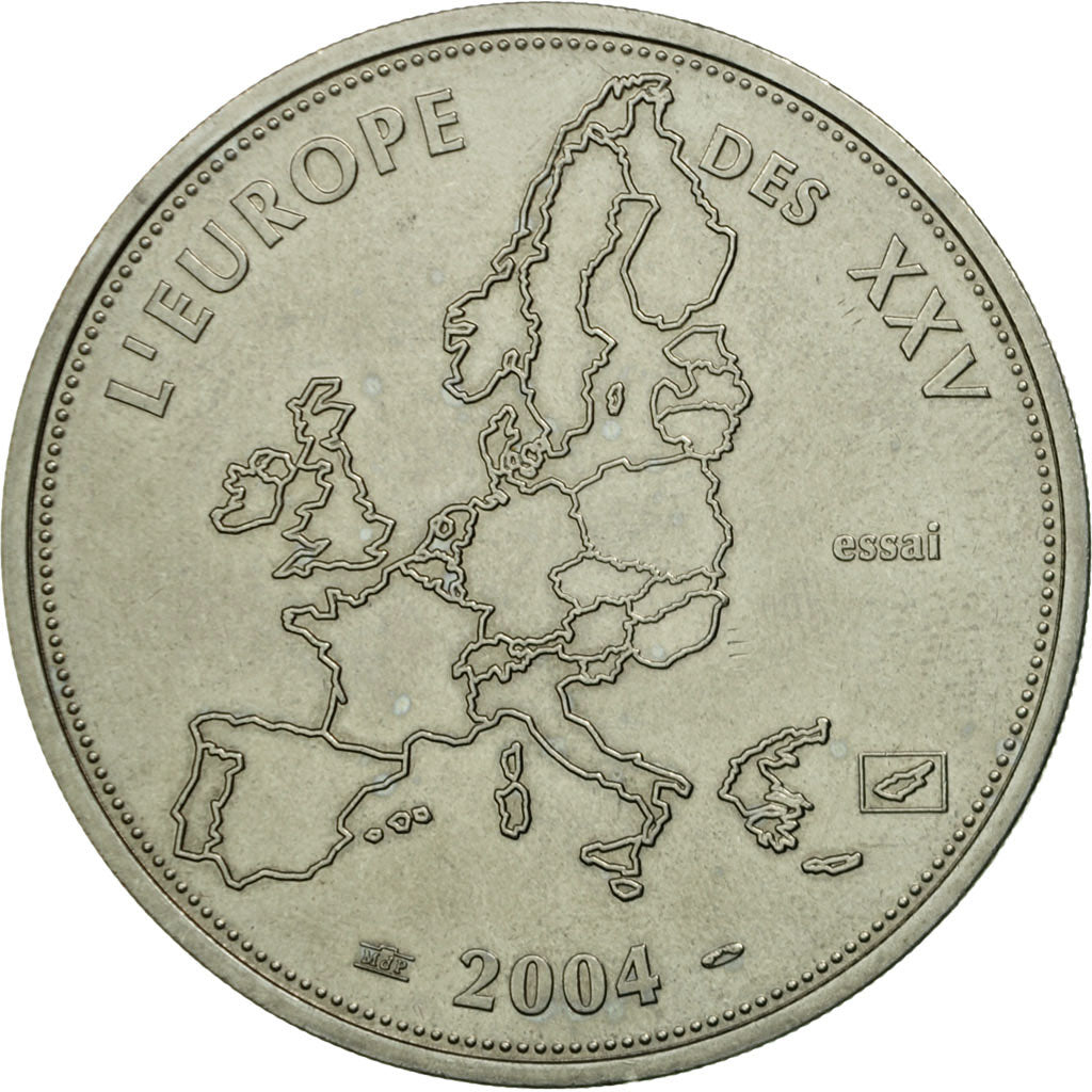 France, Medal, L'Europe des XXV, Essai, 2004, MS(65-70), Copper-nickel
