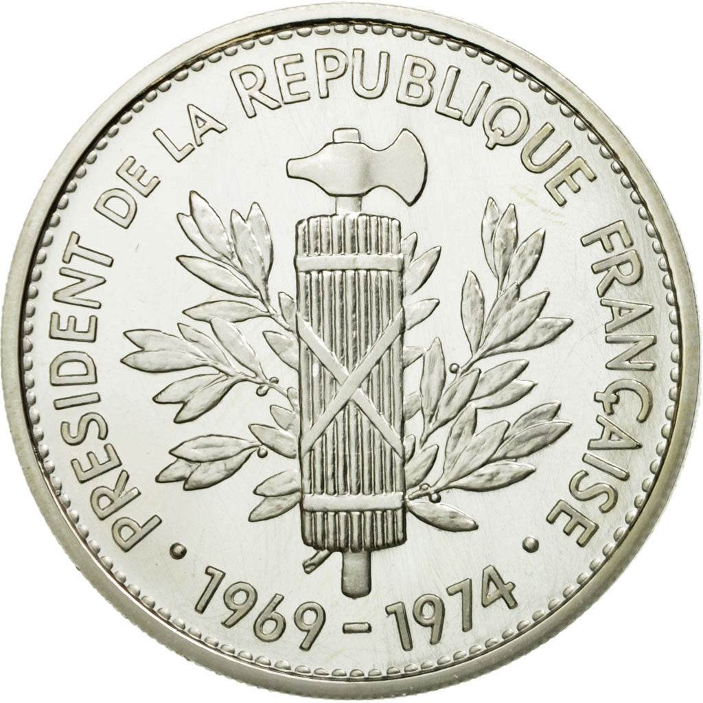 Francia, medaglia, Les Présidents de la République, Georges Pompidou