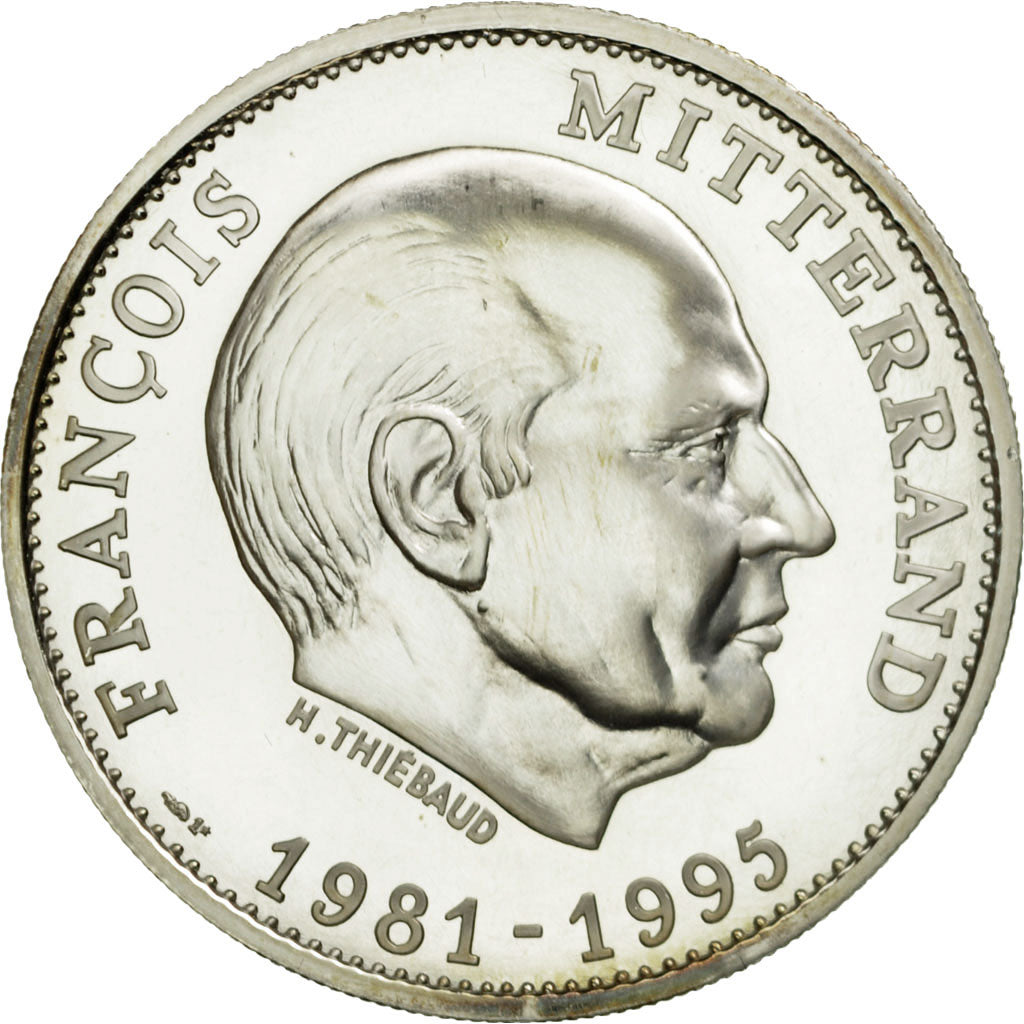 Francia, medaglia, Les Présidents de la République, François Mitterrand