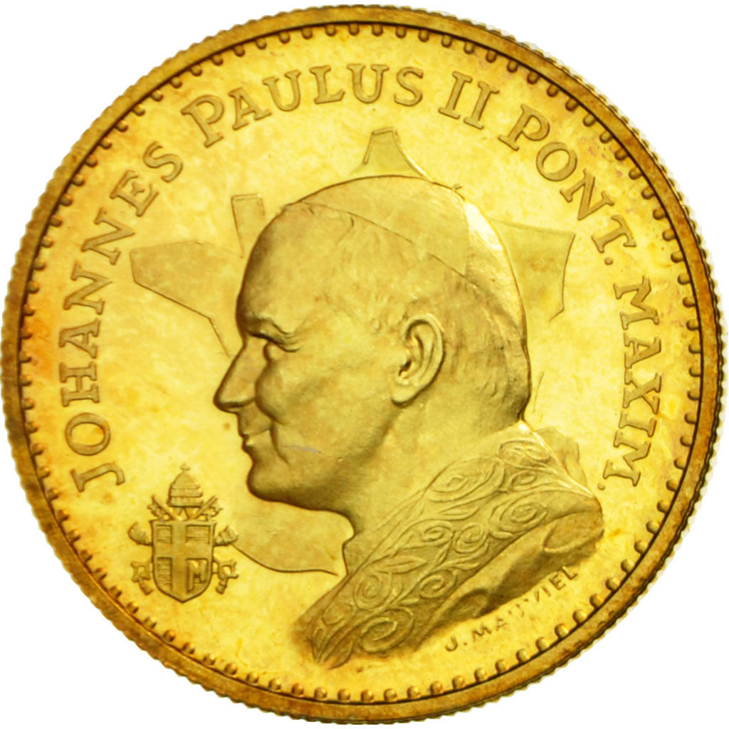 Vatican, Médaille, Les Voyages de Jean-Paul II, Lyon-Ars, 1986, FDC, Vermeil