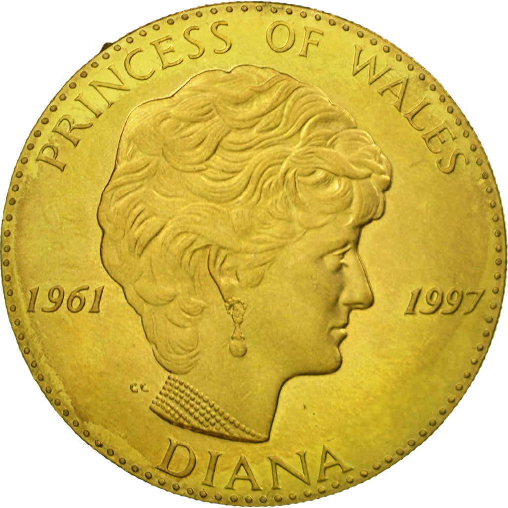 Regno Unito, medaglia, La Princesse Diana, 1997, FDC, Bronzo dorato