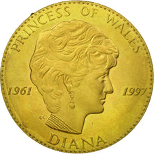 Regno Unito, medaglia, La Princesse Diana, 1997, FDC, Bronzo dorato