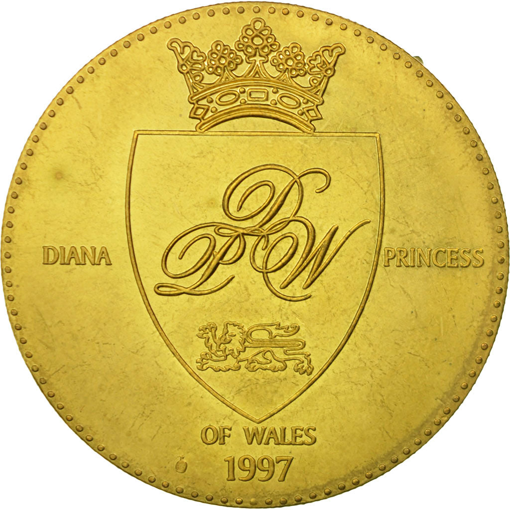 Regno Unito, medaglia, La Princesse Diana, 1997, FDC, Bronzo dorato
