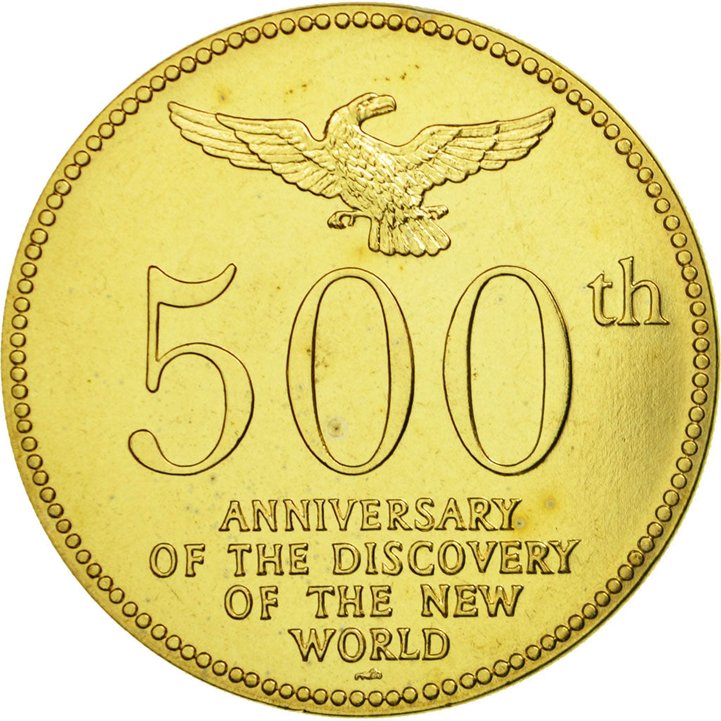 France, Medal, 500ème Anniversaire de la Découverte de l'Amérique, 1992