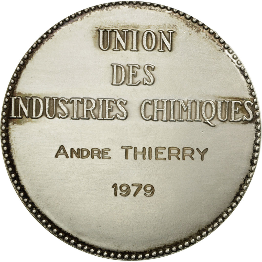 France, Médaille, Union des Industries Chimiques, 1979, SPL, Silvered bronze
