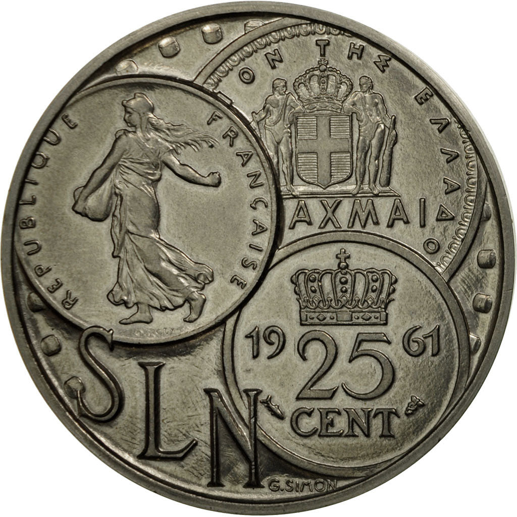 France, Medal, Nouvelle Calédonie, Société Le Nickel, 1961, Simon, MS(64)