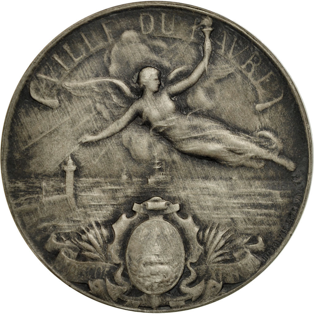 France, Médaille, Ville du Havre, Lefebvre, SPL+, Silvered bronze