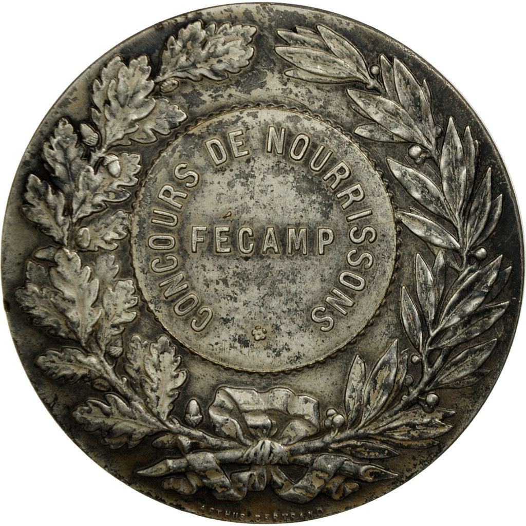 France, Medal, Concours de Nourrissons, Fécamp, Magdelaine, AU(50-53), Silvered