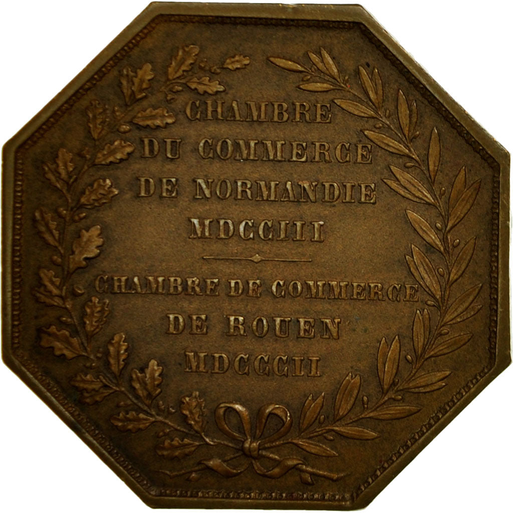 France, Token, Chambre de Commerce de Normandie, Lecomte, AU(55-58), Bronze