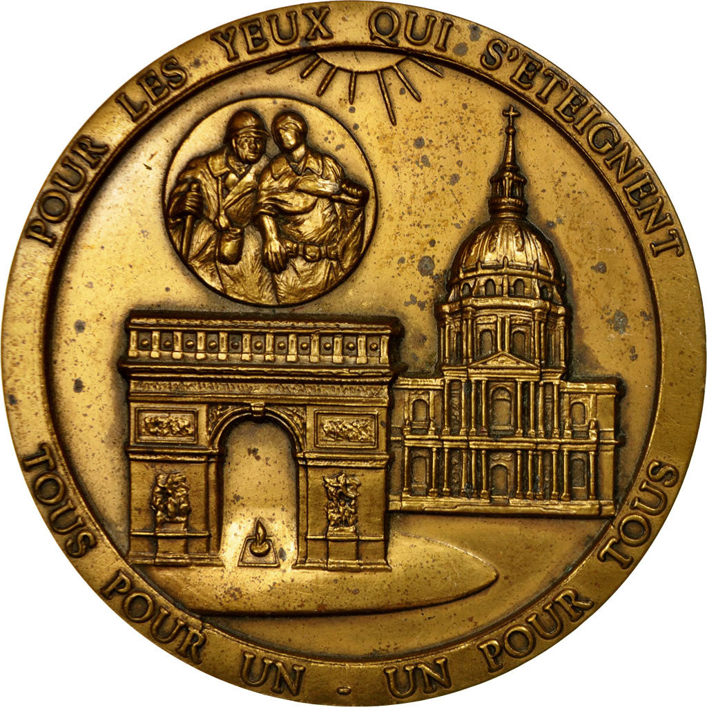 Francia, medalla, A.M.Y.G, 75 ème Anniversaire, Paris, 1998, EBC, Bronce