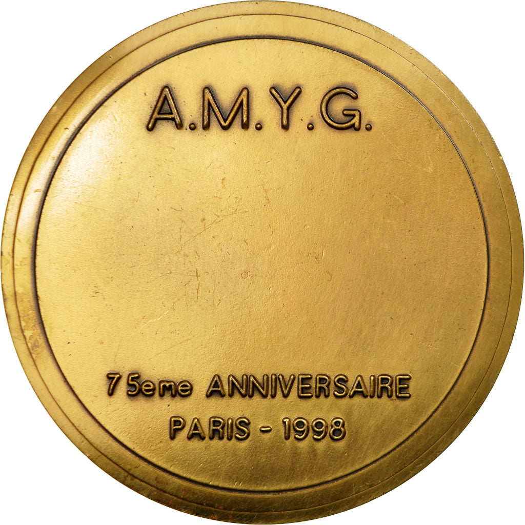 Francia, medalla, A.M.Y.G, 75 ème Anniversaire, Paris, 1998, EBC, Bronce