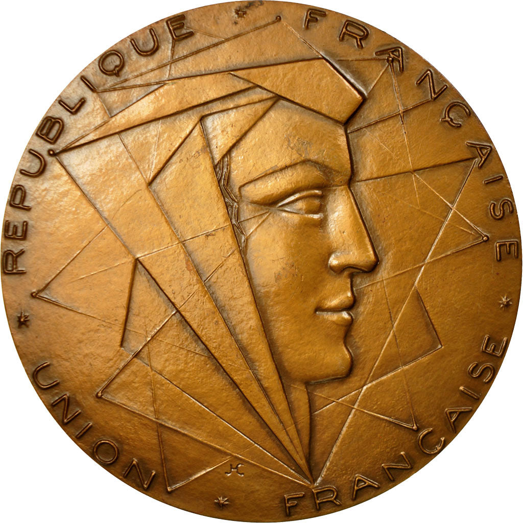 France, Medal, Président René Coty, Union Française, 1979, Coeffin