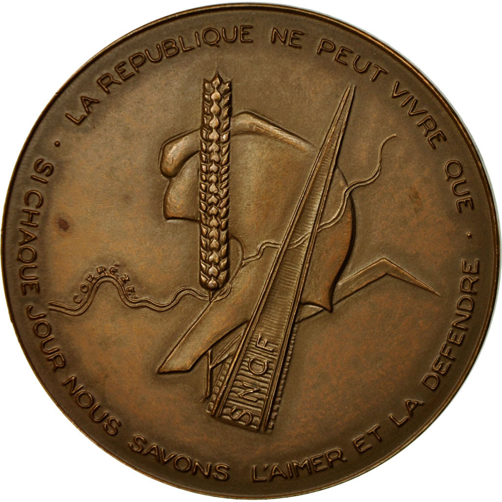 France, Medal, Président Henri Queuille, 1975, Coeffin, MS(63), Bronze