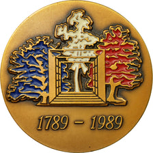 Francia, medaglia, Bicentenaire de la Révolution Française, 1989, J. Balme