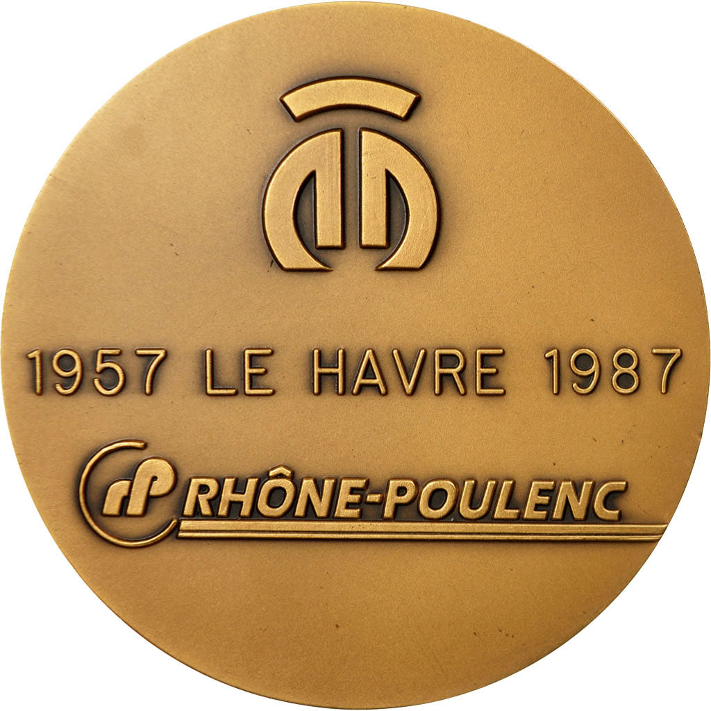 Francia, medaglia, Rhône-Poulenc, Le Havre, 1987, J. Balme, SPL+, Bronzo