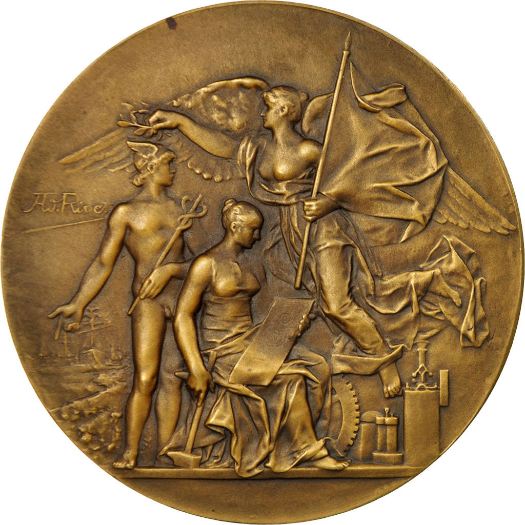 France, Médaille, Industrie, Allégorie, Famille Toulemonde, 1951, Rivet, SUP+