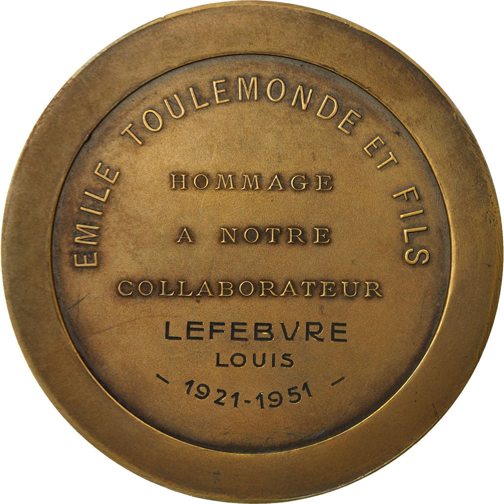France, Médaille, Industrie, Allégorie, Famille Toulemonde, 1951, Rivet, SUP+
