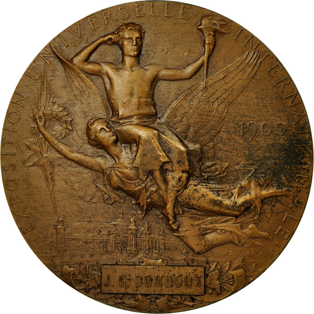 France, Medal, Exposition Universelle Internationale de 1900, Paris, Chaplain