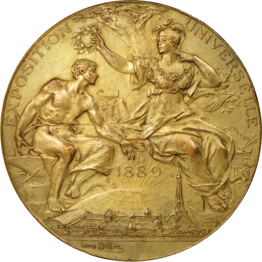 France, Médaille, Exposition Universelle PARIS, 1889, Bottée, TTB, Bronze