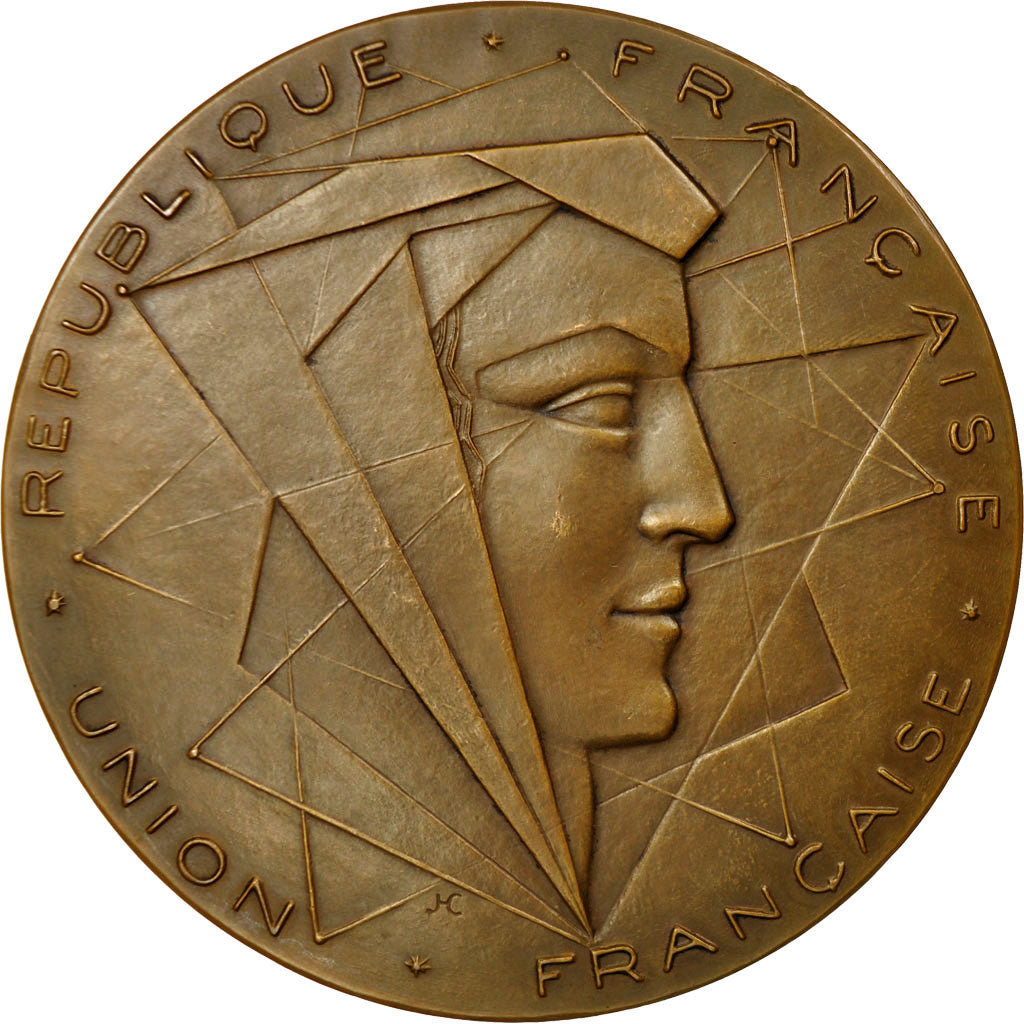 Frankreich, Medaille, Président René Coty, Union Française, Coeffin, VZ+