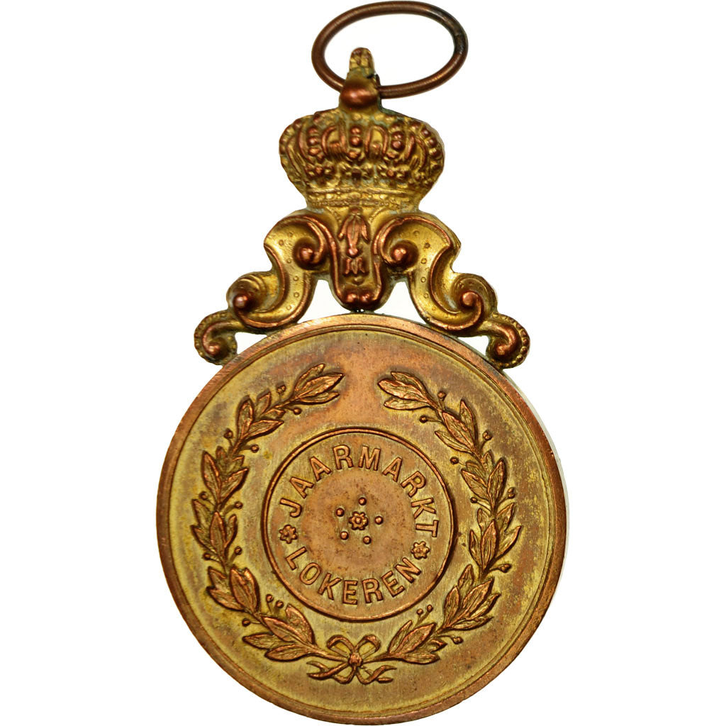 Belgium, Medal, Jaarmarkt, Lokeren, AU(50-53), Copper