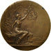 Frankreich, Medaille, Art Nouveau, Femme Assise, Pillet, SS+, Bronze