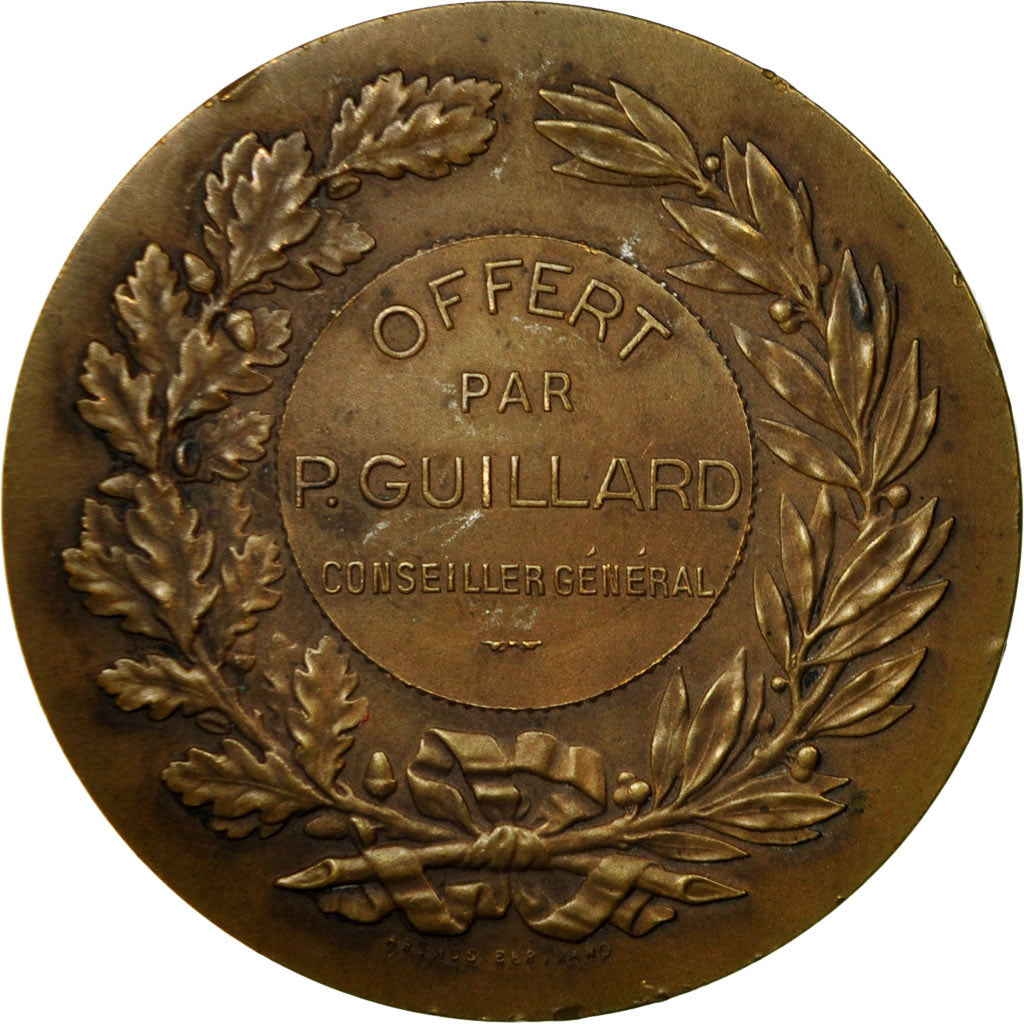 Frankreich, Medaille, Art Nouveau, Femme Assise, Pillet, SS+, Bronze